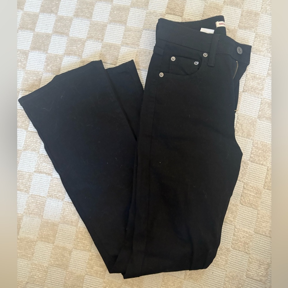 LEVIS 725 Black High Rise Bootcut Jeans